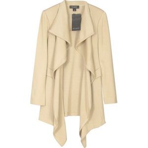 NWT St. John Fawn Milano Knit Wool Draped Blazer